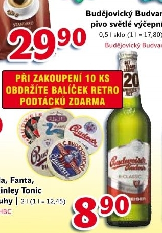 Pivo svetle vycepni b classic budweiser budvar