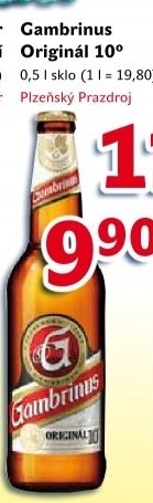 Pivo svetle vycepni original 10 gambrinus