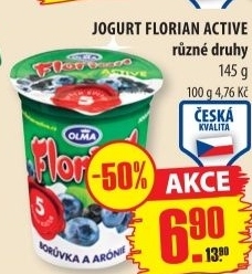 Jogurt florian active olma
