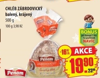 Chleb zabrdovicky penam