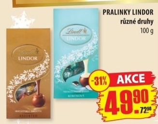 Bonboniera pralinky lindor lindt