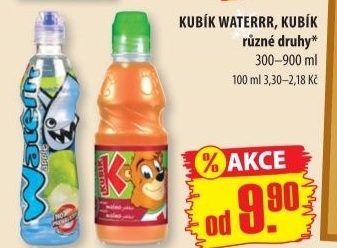 Voda ochucena waterrr kubik