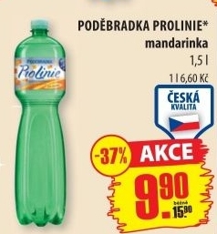 Voda ochucena prolinie podebradka