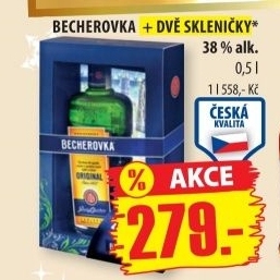 Liker bylinny becherovka darkove baleni