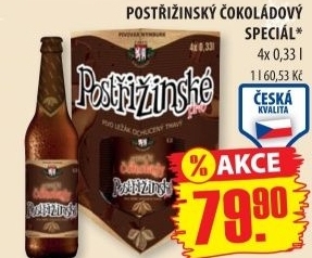 Pivo cokoladovy special postrizinske pivovar nymburk