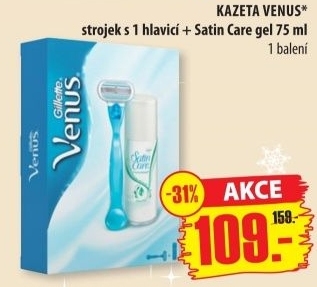 Kazeta darkova damska satin care venus gillette
