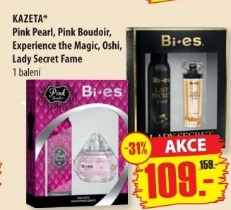 Kazeta darkova pink pearl bi es