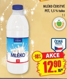 Mleko cerstve 1 5 polotucne