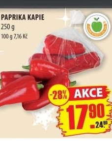 Paprika cervena kapie