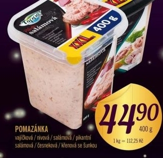 Pomazanka vajickova toppo