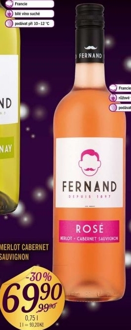 Vino merlot cabernet sauvignon pays d oc fernand