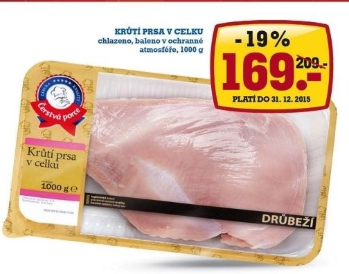 Prsa kruti cerstva porce