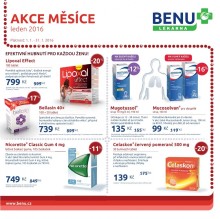 akční leták BENU Lékárna 1.1.2016-31.1.2016