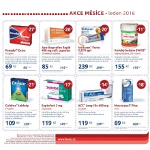 akční leták BENU Lékárna 1.1.2016-31.1.2016