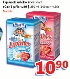 Napoj mleko ochucene lipanek
