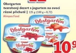 Dezert tvarohovy s ovocem obstgarten ehrmann