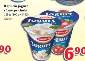 Jogurt ochuceny kapucin