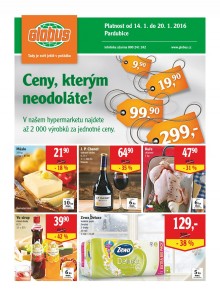 akční leták Globus 14.1.2016-20.1.2016