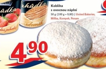 Kobliha s ovocnou naplni