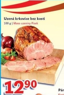 Krkovice uzena bez kosti maso uzeniny pisek