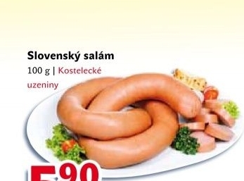 Salam slovensky toceny kostelecke uzeniny