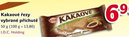 Oplatky kakaove rezy sedita