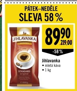 Kava mleta standard jihlavanka