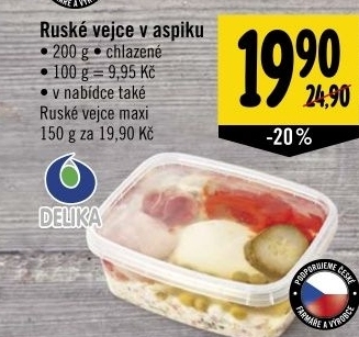 Ruske vejce v aspiku delika