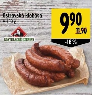 Klobasa ostravska kostelecke uzeniny