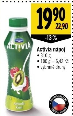 Napoj jogurtovy activia danone