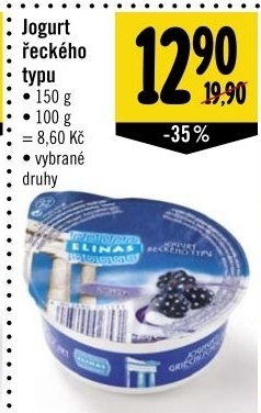 Jogurt recky ochuceny elinas