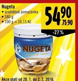 Cokokrem arasidovy nugeta orion