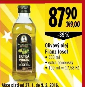 Olej olivovy extra panensky franz josef kaiser