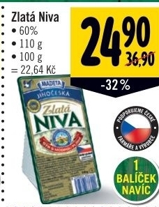Syr niva zlata jihoceska 60 madeta