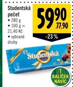 Cokolada studentska pecet orion