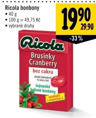 Bylinne bonbony ricola