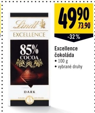 Cokolada excellence lindt