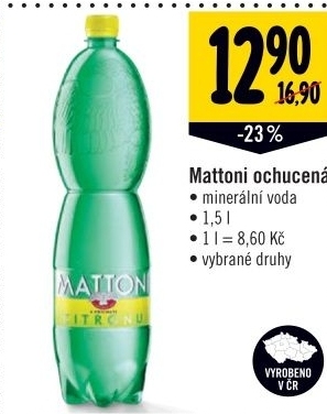 Ochucena voda mattoni