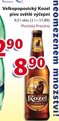 Pivo svetle vycepni 10 velkopopovicky kozel