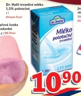 Mleko cerstve dr halir 1 5 polotucne