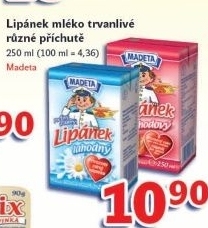 Napoj mleko ochucene lipanek