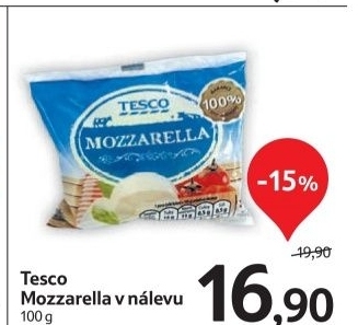 Syr mozzarella tesco