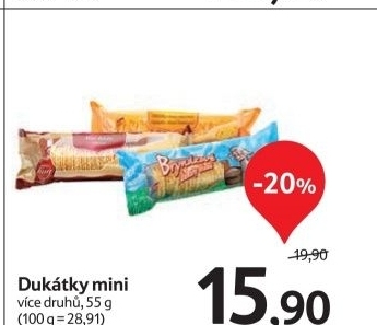 Oplatky dukatky mini tina