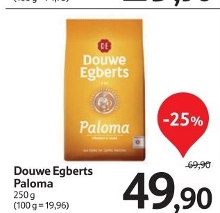 Kava mleta paloma douwe egberts