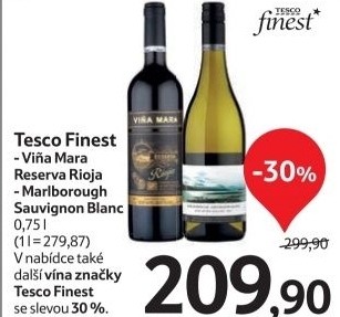 Vino reserva rioja vin mara tesco finest