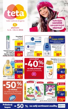 akční leták Teta drogerie 4.2.2016-13.2.2016
