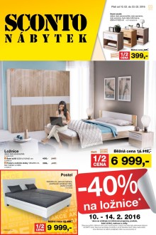 akční leták Sconto nábytek 10.2.2016-23.2.2016