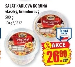 Salat vlassky karlova koruna
