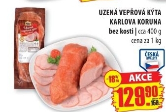 Kyta veprova uzena bez kosti karlova koruna