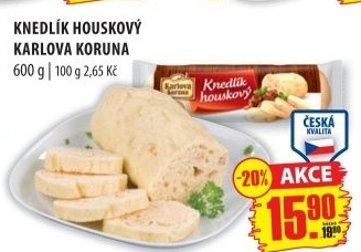 Knedlik houskovy karlova koruna